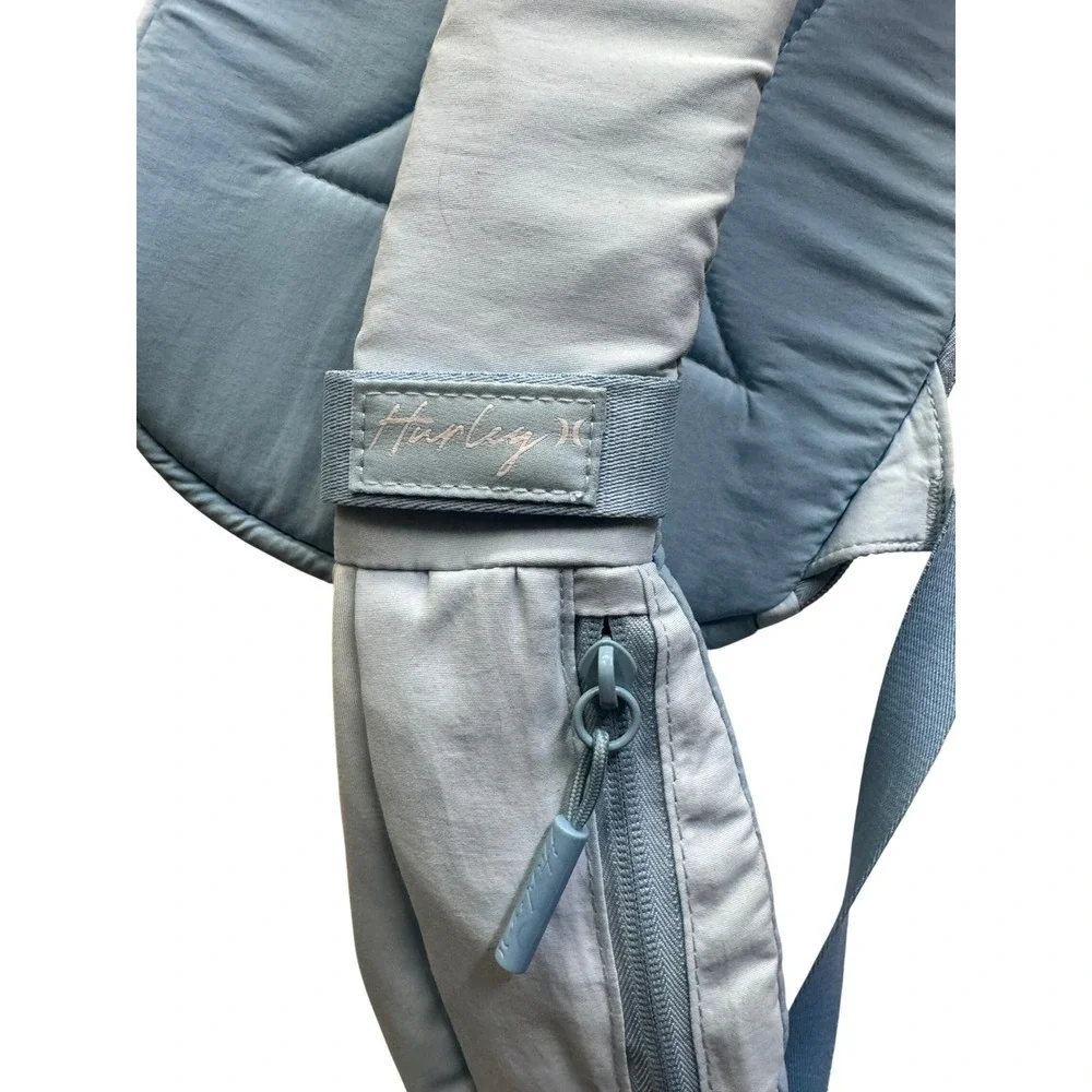 Hurley Light Blue Sling Backpack Padded‎ Crossbody Shoulder Bag Sporty Y2K Surf